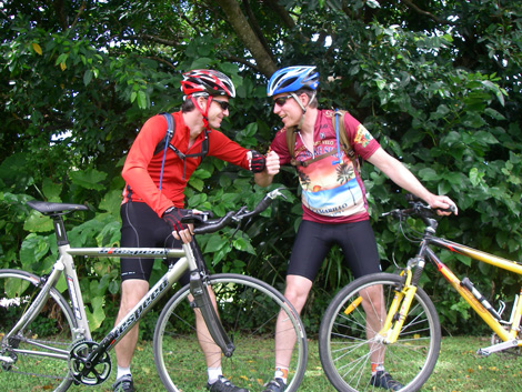 Ready to start (after Tom's 40km warm up)