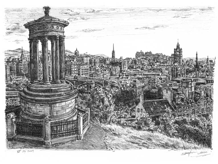 View of Edinburgh from Carlton Hill by Stephen Wiltshire