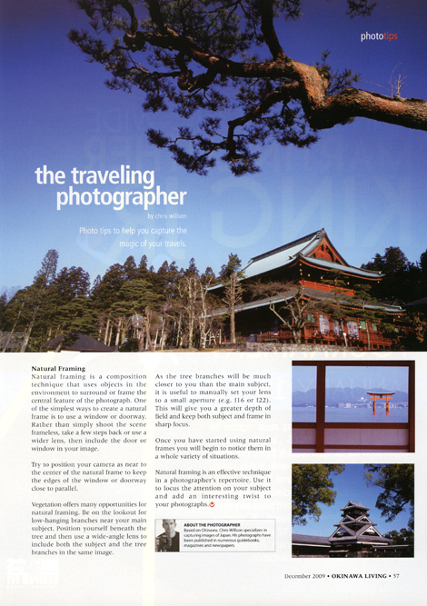 The Traveling Photographer #4 by Chris Willson, Okinawa Living Magazine