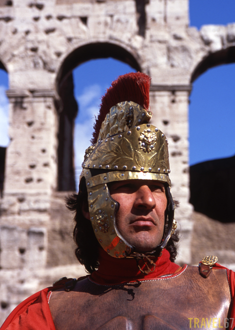 Roman Soldier at the Colosseum 