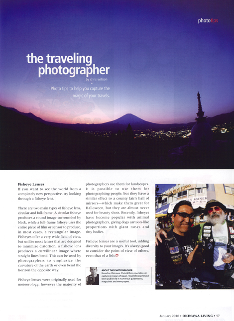 The Traveling Photographer #5 by Chris Willson, Okinawa Living Magazine