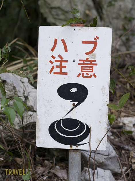 Habu Snake warning sign