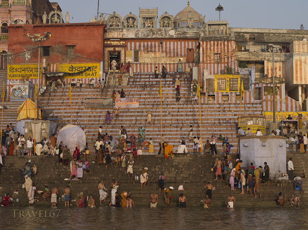Bathing in the Ganges at Dawn