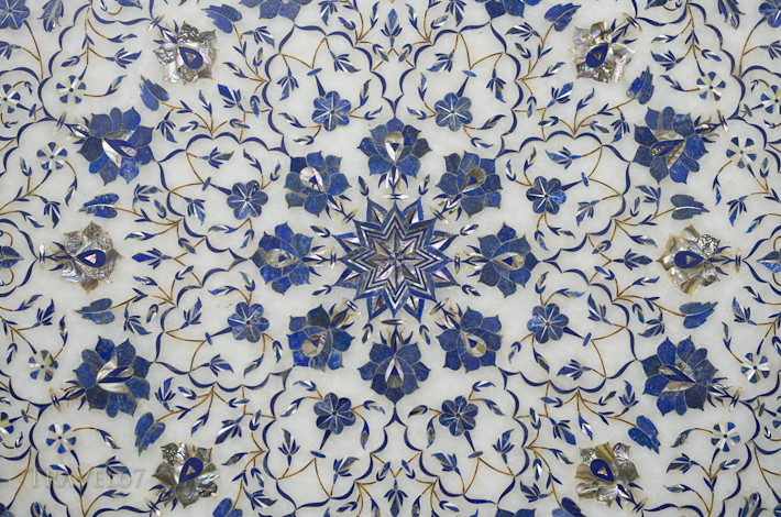 Inlaid marble tabletop