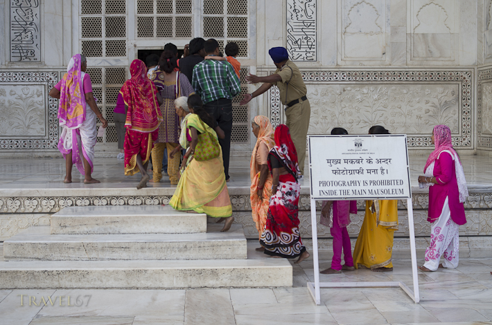 Visitors to the Taj Mahal