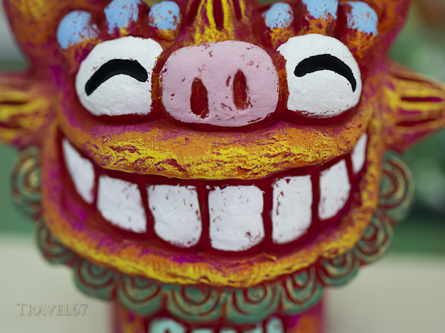 Shisa talisman by Yoneko-yaki Pottery . Ishigaki Island, Okinawa, Japan