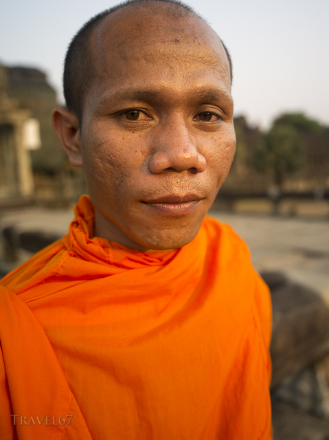 Nheam the Cambodian Monk at Angkor Wat