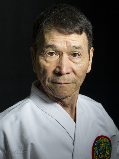 Naonobu Ahagon, Hanshi 10th Dan, Okinawa Karate & Kobudo Shorinryu at his dojo in Naha City, Okinawa.