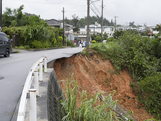 Typhoon Neoguri - Landsides damage roads