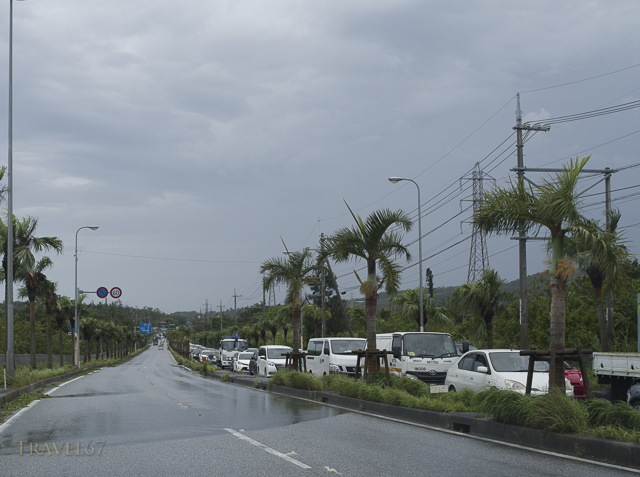 Typhoon Neoguri - Traffic jams for those heading South.