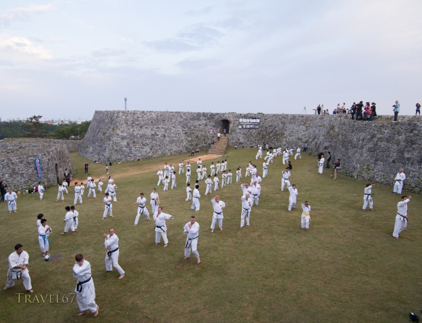 100 Kata for Karate Day 2014 at Zakimi Castle World Heritage Site, Okinawa, Japan