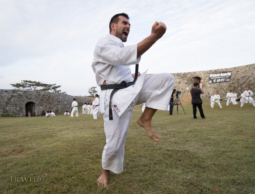 100 Kata for Karate Day 2014 at Zakimi Castle World Heritage Site, Okinawa, Japan