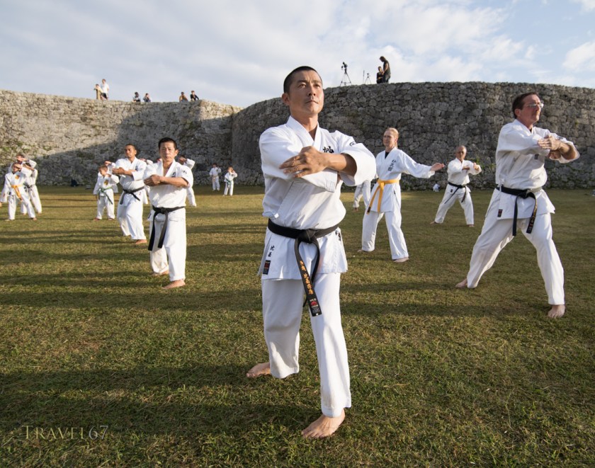 100 Kata for Karate Day 2014 at Zakimi Castle World Heritage Site, Okinawa, Japan