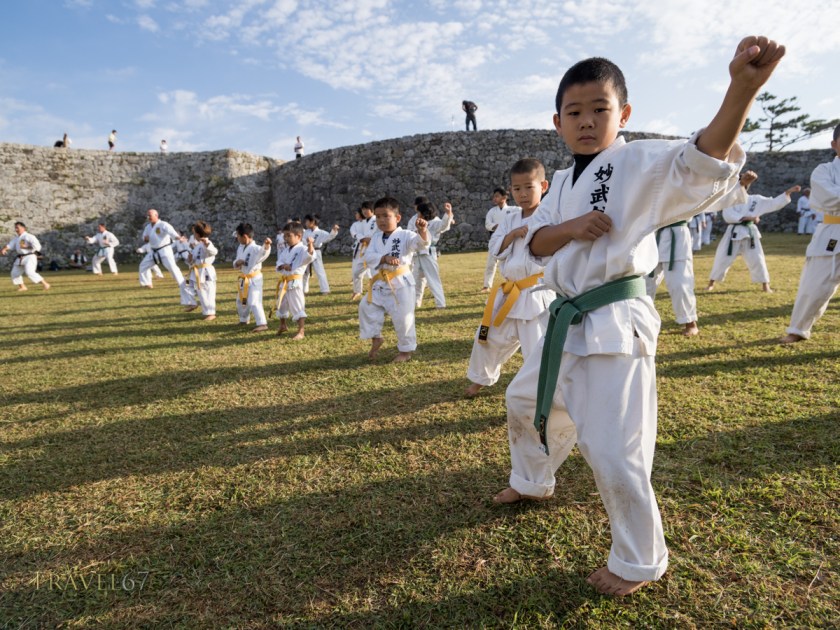 100 Kata for Karate Day 2014 at Zakimi Castle World Heritage Site, Okinawa, Japan