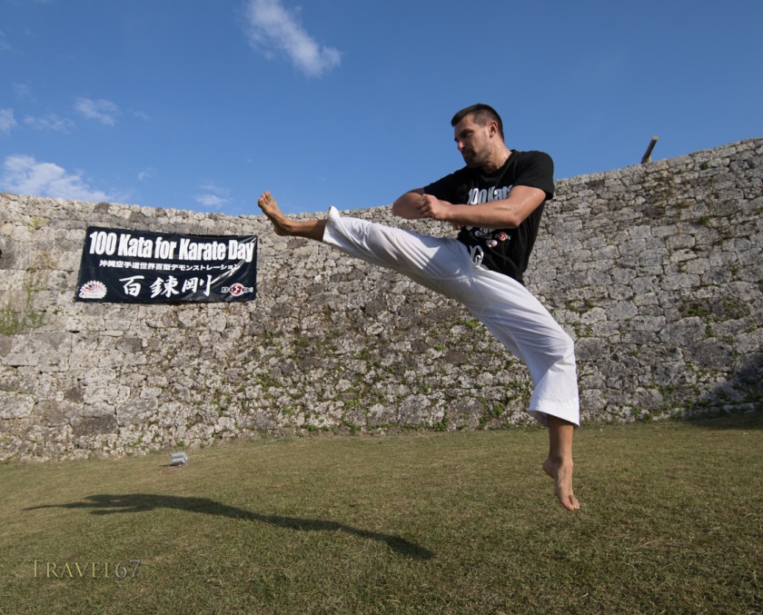 100 Kata for Karate Day 2014 at Zakimi Castle World Heritage Site, Okinawa, Japan