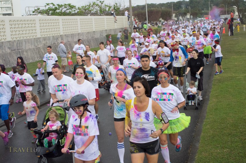 USO Color Blast 5km Fun Run, Okinawa, Japan. Sept 22, 2014