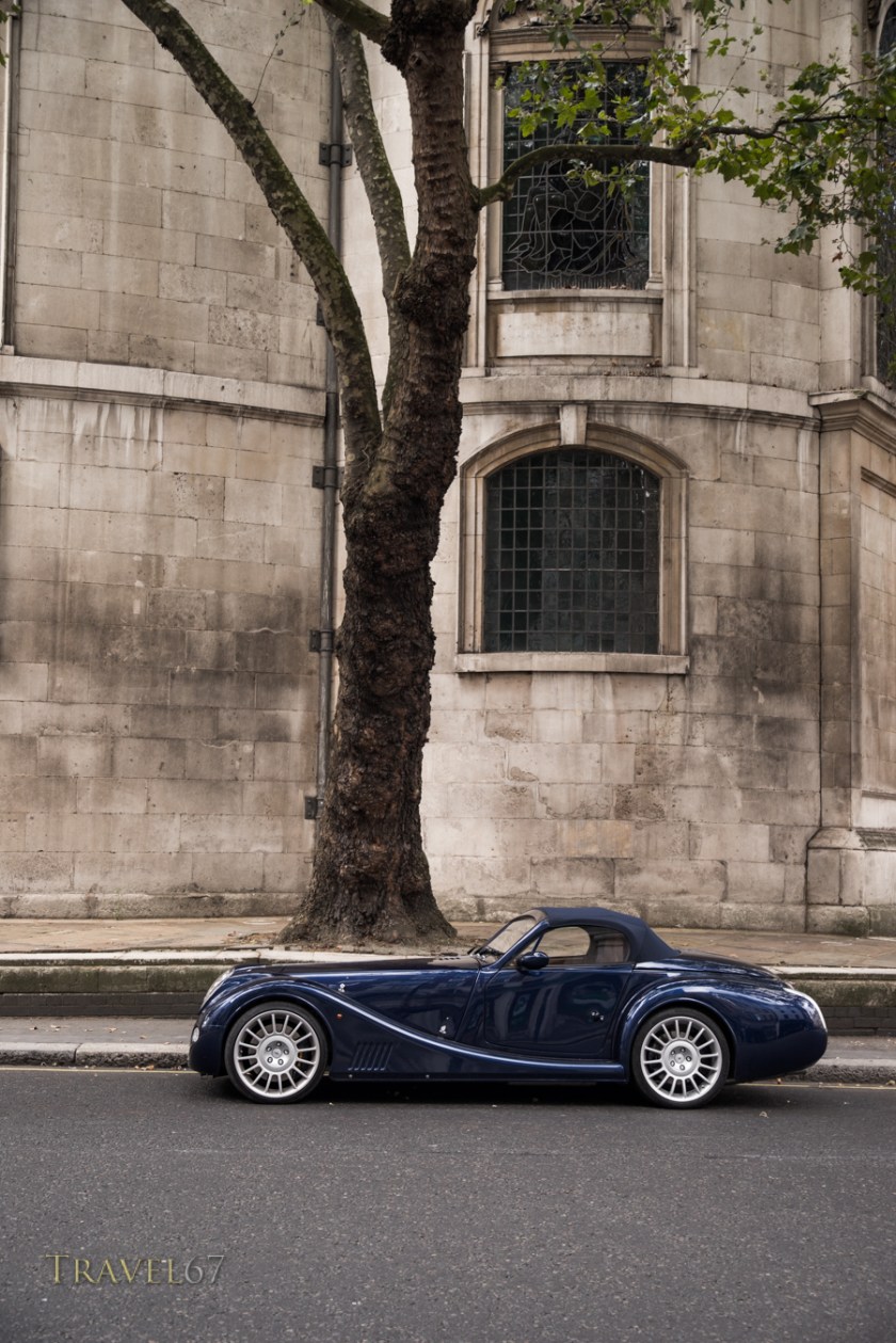 Morgan Aero 8 Sports Car on The  Strand, London, England.