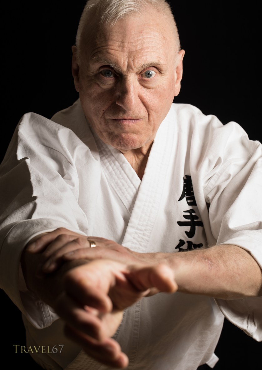 Portait of Terry Wingrove at the Karate Kaikan, Okinawa, Japan